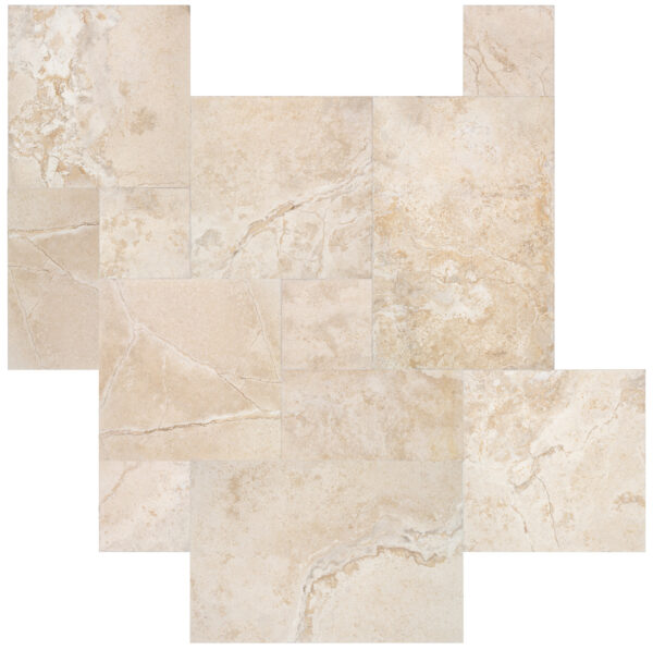 Pavers Travertine Tumbled Ivory Colonial