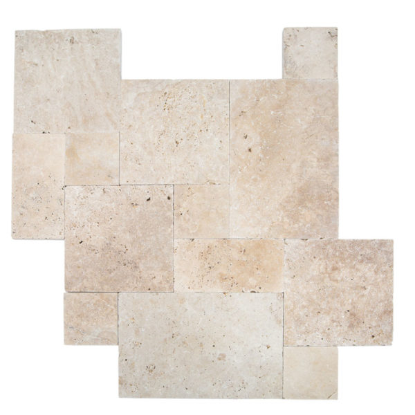 Pavers Travertine Tumbled Ivory Natural Classic