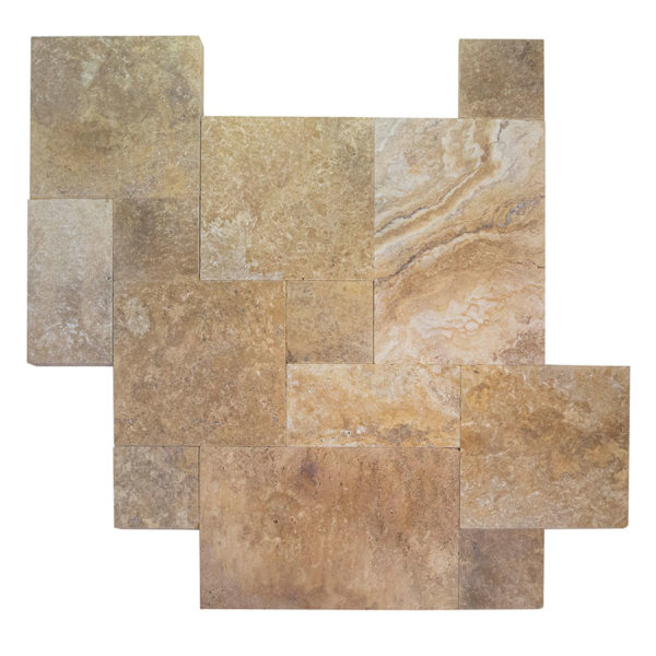 Pavers Travertine Tumbled Sedona Gold