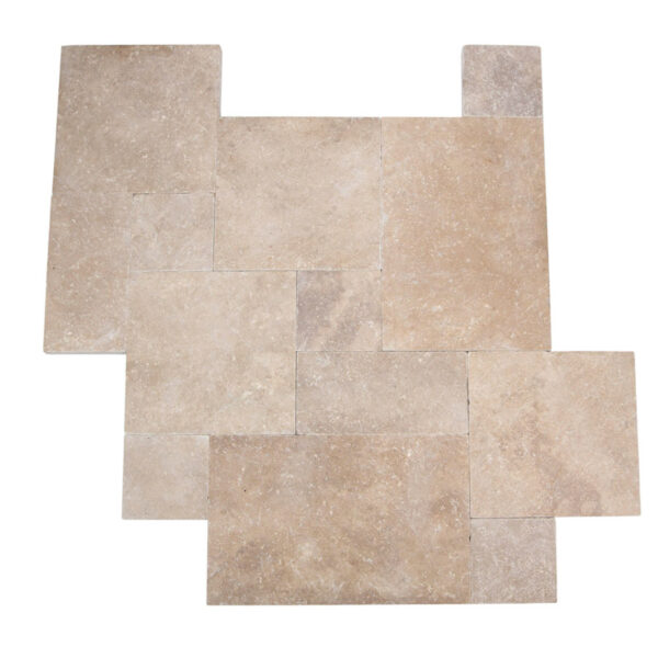 Pavers Travertine Tumbled Ivory Natural Premium