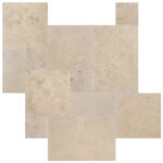 Pavers Travertine Tumbled Ivory Natural Plus