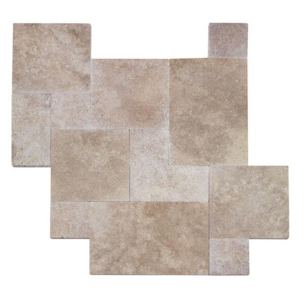 Pavers Travertine Tumbled Mocha/Walnut Premium