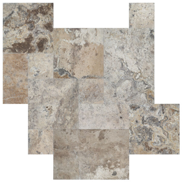 Pavers Travertine Tumbled Silver Blend