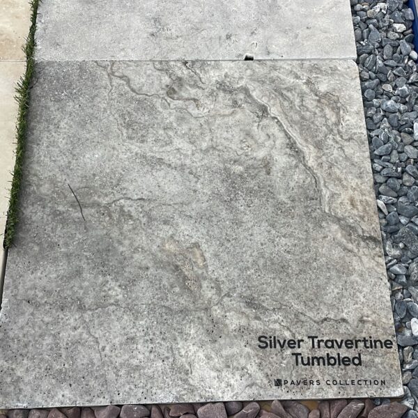 Pavers Travertine Tumbled Silver