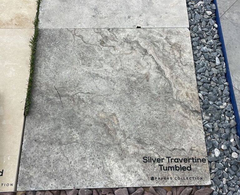 Pavers Travertine Tumbled Silver