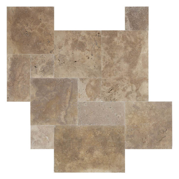 Pavers Travertine Tumbled Mocha/Walnut Classic